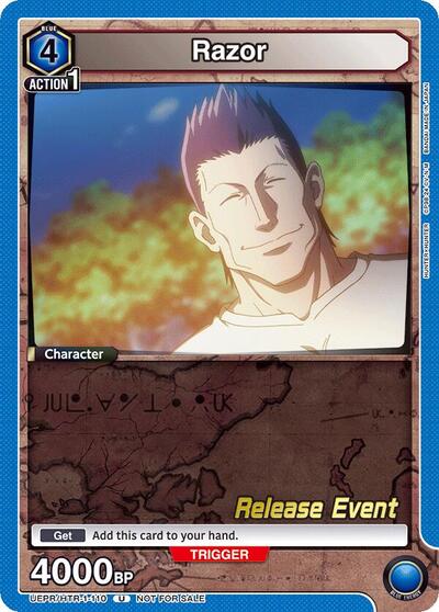 Razor (110) (Hunter x Hunter Release Event Cards) Near Mint - Nick Nack's Full Frontal Attack