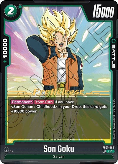 Son Goku FB01-086 (Awakened Pulse Pre-Release Cards) Near Mint