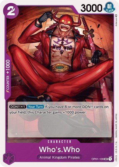 Who's.Who (Romance Dawn) Near Mint - Nick Nack's Full Frontal Attack