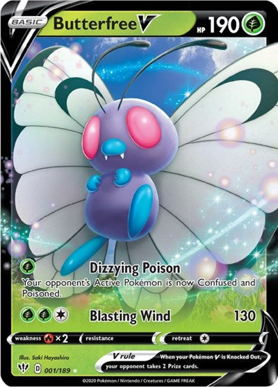 Butterfree V (SWSH03: Darkness Ablaze) Near Mint Holofoil