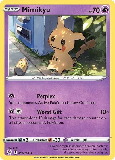 Mimikyu (SWSH11: Lost Origin) Near Mint - Nick Nack's Full Frontal Attack