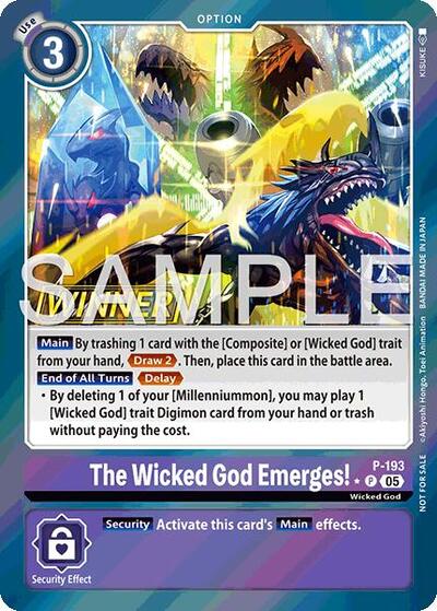 The Wicked God Emerges! (Store Tournament 2025 Vol.3 Winner Pack) (Digimon Promotion Cards) Near Mint Foil