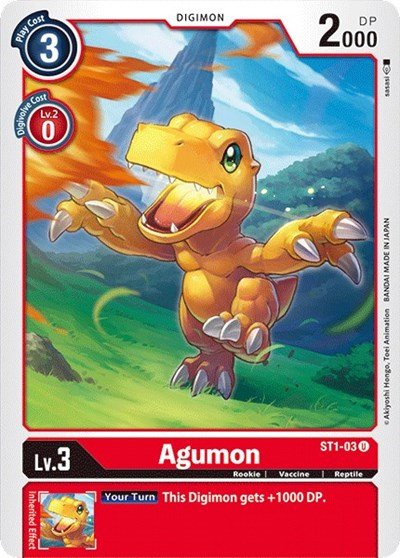 Agumon (Starter Deck 01: Gaia Red) Near Mint - Nick Nack's Full Frontal Attack