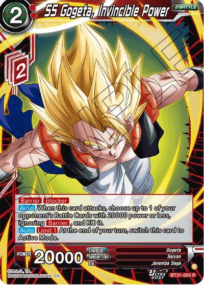SS Gogeta, Invincible Power (Impact Beyond Dimensions) Near Mint Foil