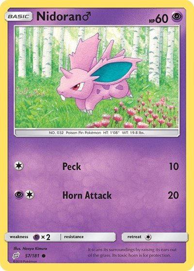 Nidoran M (SM - Team Up) Near Mint - Nick Nack's Full Frontal Attack