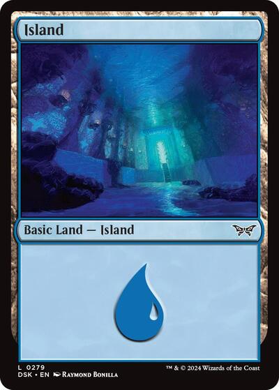 Island (0279) (Duskmourn: House of Horror) Near Mint - Nick Nack's Full Frontal Attack