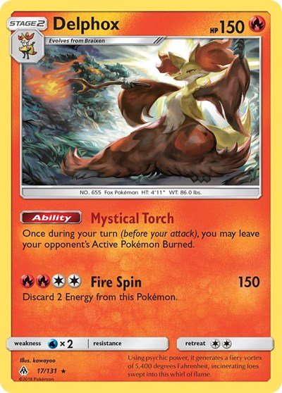 Delphox (SM - Forbidden Light) Near Mint Holofoil - Nick Nack's Full Frontal Attack