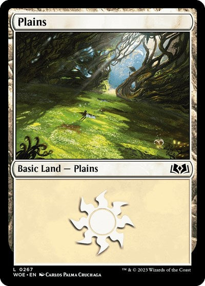 Plains (0267) (Wilds of Eldraine) Near Mint Foil - Nick Nack's Full Frontal Attack