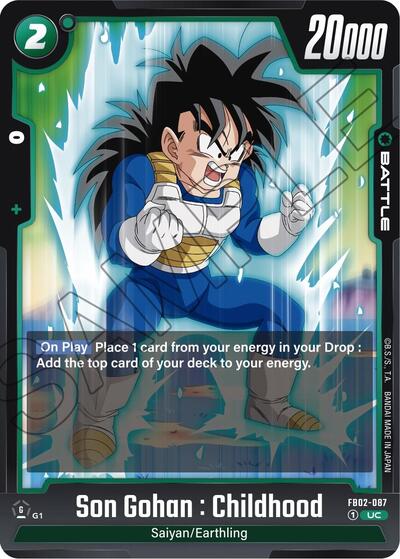 Son Gohan : Childhood FB02-087 (Blazing Aura) Near Mint