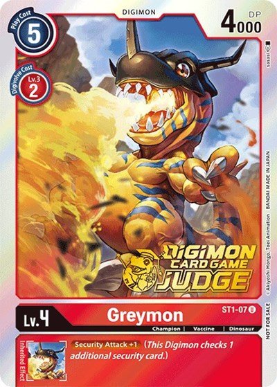 Greymon (Judge Pack 1) (Starter Deck 01: Gaia Red) Near Mint Foil - Nick Nack's Full Frontal Attack