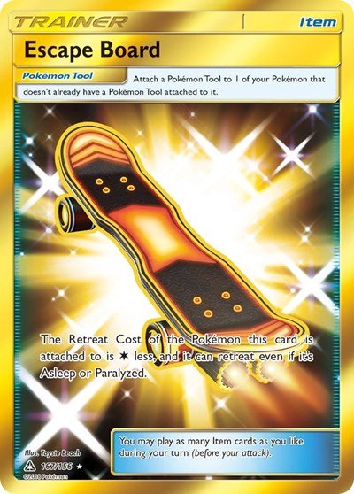 Escape Board (Secret Rare) (SM - Ultra Prism) Near Mint Holofoil - Nick Nack's Full Frontal Attack
