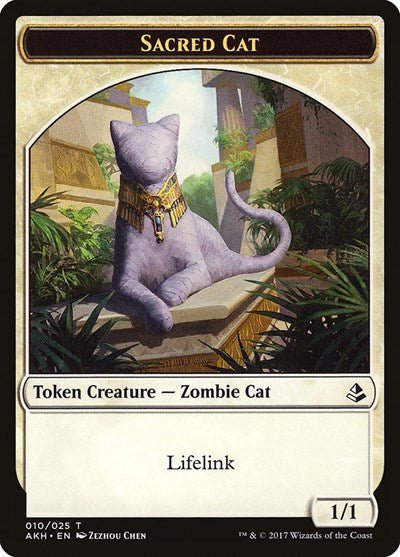 Sacred Cat Token (Amonkhet) Near Mint - Nick Nack's Full Frontal Attack