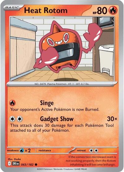 Heat Rotom (SV10: Destined Rivals) Near Mint Reverse Holofoil - Nick Nack's Full Frontal Attack