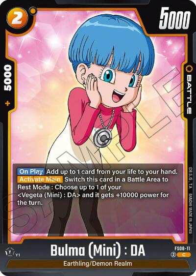 Bulma (Mini) : DA (Starter Deck 8: Vegeta (Mini) Super Saiyan 3) Near Mint - Nick Nack's Full Frontal Attack