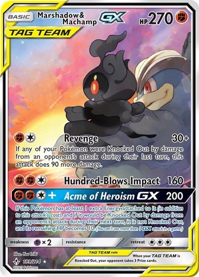 Marshadow & Machamp GX (199) (Full Art) (SM - Unbroken Bonds) Near Mint Holofoil - Nick Nack's Full Frontal Attack