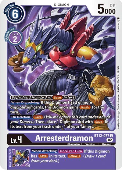 Arresterdramon (Across Time) Near Mint - Nick Nack's Full Frontal Attack