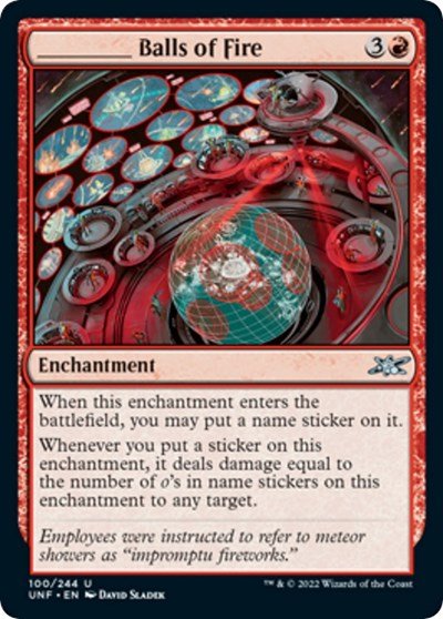 _____ Balls of Fire (Unfinity) Near Mint - Nick Nack's Full Frontal Attack