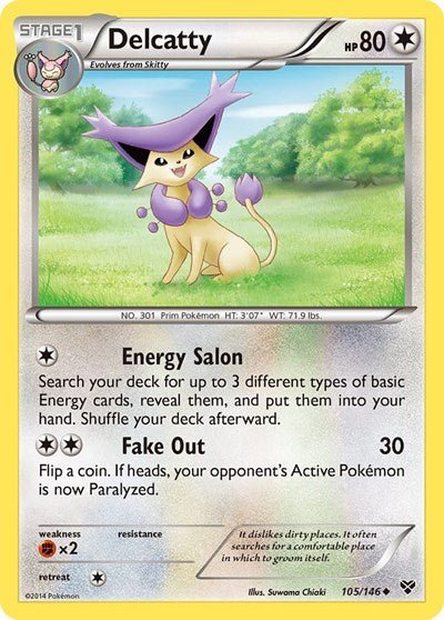 Delcatty (XY Base Set) Near Mint Reverse Holofoil - Nick Nack's Full Frontal Attack