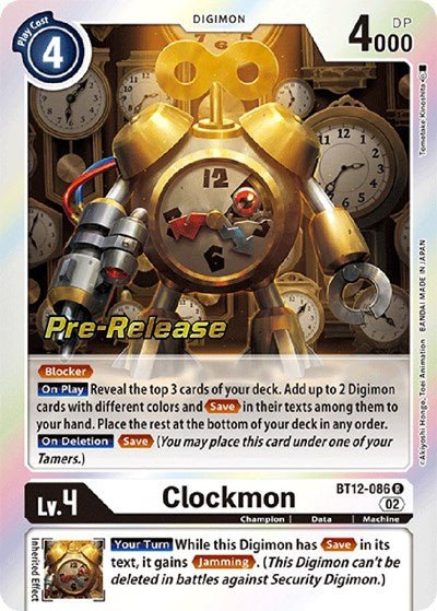 Clockmon (Across Time Pre - Release Cards) Near Mint Foil - Nick Nack's Full Frontal Attack