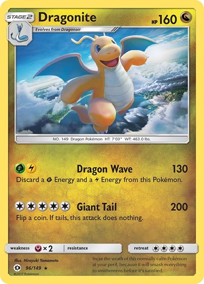 Dragonite (SM Base Set) Near Mint Holofoil