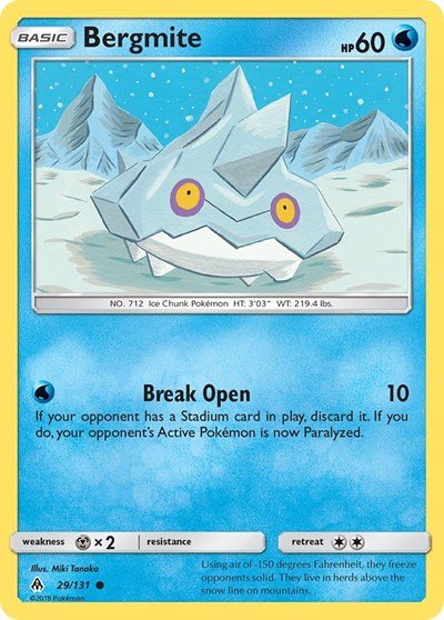 Bergmite (SM - Forbidden Light) Near Mint - Nick Nack's Full Frontal Attack