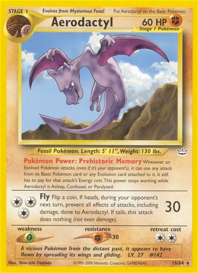 Aerodactyl (Neo Revelation) Light Play 1st Edition