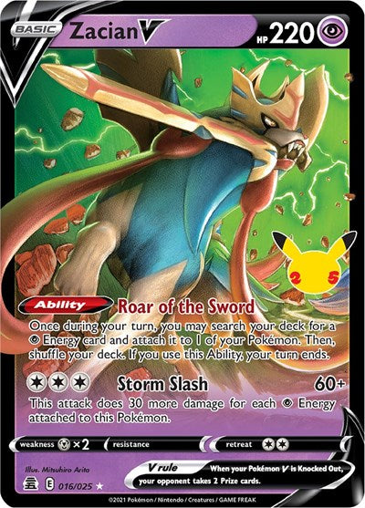 Zacian V (Celebrations) Near Mint Holofoil