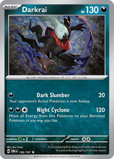 Darkrai (Scarlet and Violet: Obsidian Flames) Near Mint Holofoil