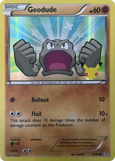 Geodude (Celebrations) Near Mint Holofoil