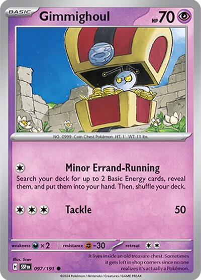 Gimmighoul (SV08: Surging Sparks) Near Mint - Nick Nack's Full Frontal Attack