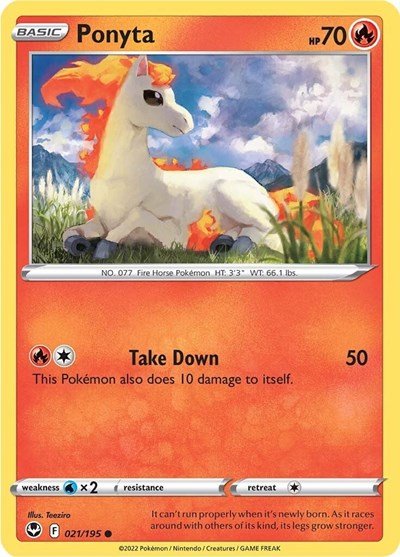 Ponyta (SWSH12: Silver Tempest) Near Mint - Nick Nack's Full Frontal Attack
