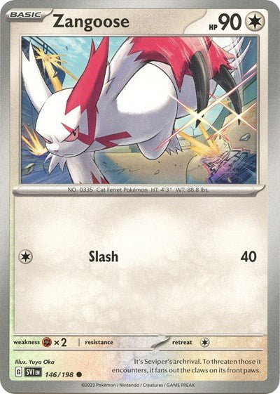 Zangoose - 146 (Scarlet and Violet: Base Set) Near Mint - Nick Nack's Full Frontal Attack