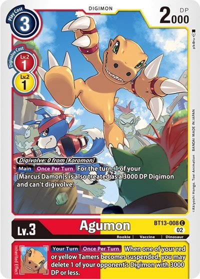 Agumon (Versus Royal Knights) Near Mint - Nick Nack's Full Frontal Attack