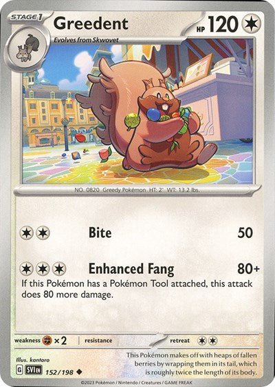 Greedent (Scarlet and Violet: Base Set) Near Mint - Nick Nack's Full Frontal Attack