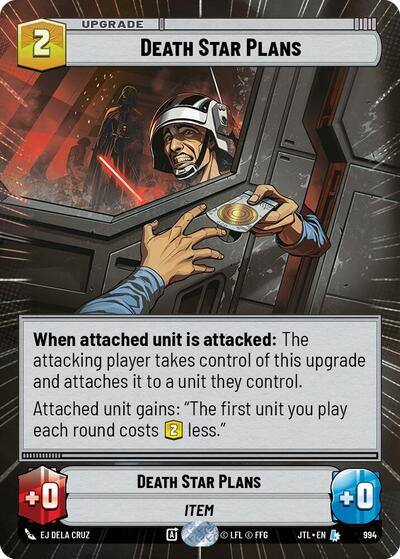 Death Star Plans (Hyperspace Foil) (Jump to Lightspeed) Near Mint Foil - Nick Nack's Full Frontal Attack