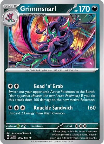Grimmsnarl (SV07: Stellar Crown) Near Mint Reverse Holofoil - Nick Nack's Full Frontal Attack