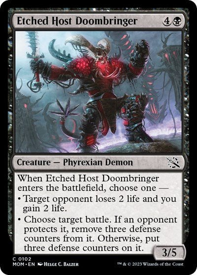 Etched Host Doombringer (March of the Machine) Near Mint - Nick Nack's Full Frontal Attack