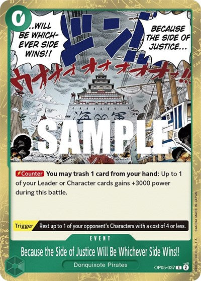 Because the Side of Justice Will Be Whichever Side Wins!! (Awakening of the New Era) Near Mint Foil