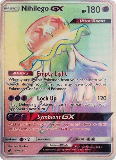 Nihilego GX (Secret) (SM - Crimson Invasion) Near Mint Holofoil - Nick Nack's Full Frontal Attack