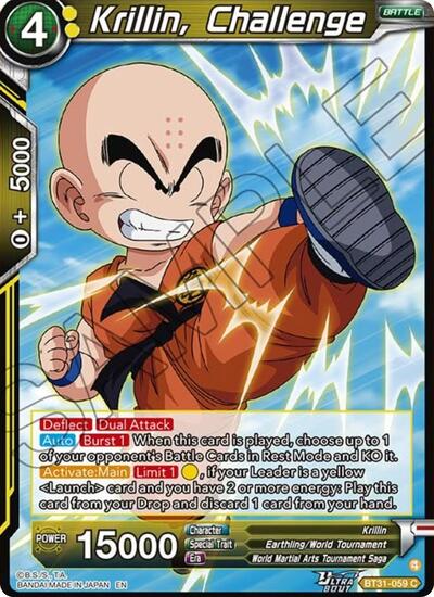 Krillin, Challenge (Impact Beyond Dimensions) Near Mint - Nick Nack's Full Frontal Attack