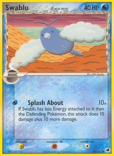 Swablu (Delta Species) (Dragon Frontiers) Light Play - Nick Nack's Full Frontal Attack