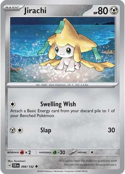 Jirachi (SV07: Stellar Crown) Near Mint Reverse Holofoil - Nick Nack's Full Frontal Attack