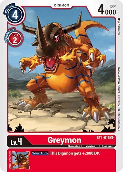 Greymon BT1-015 (Release Special Booster) Near Mint - Nick Nack's Full Frontal Attack
