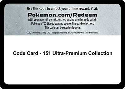 Code Card - 151 Ultra-Premium Collection (Scarlet and Violet: 151) Near Mint