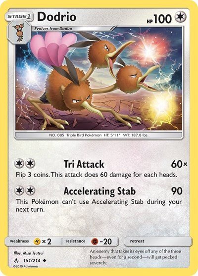 Dodrio (SM - Unbroken Bonds) Near Mint - Nick Nack's Full Frontal Attack