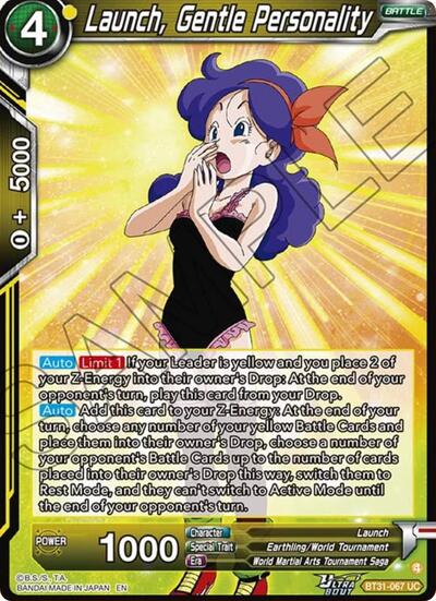 Launch, Gentle Personality (Impact Beyond Dimensions) Near Mint Foil
