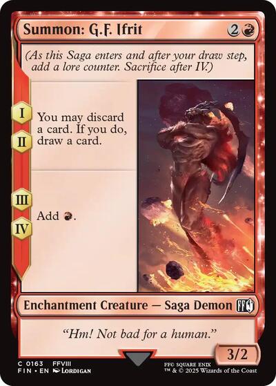 Summon: G.F. Ifrit (Universes Beyond: FINAL FANTASY) Near Mint - Nick Nack's Full Frontal Attack