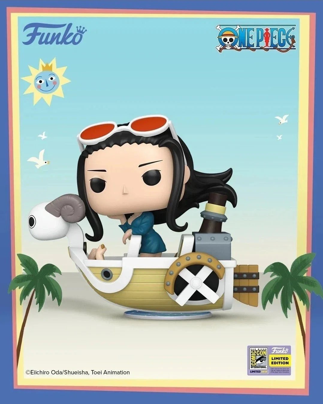 SDCC 2025 Convention Exclusive: Pop! Rides One Piece Nico Robin with Mini Merry II - Nick Nack's Full Frontal Attack