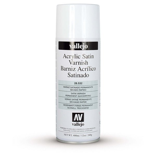 Vallejo - Aerosol- Satin Varnish - 400 ml. - Nick Nack's Full Frontal Attack