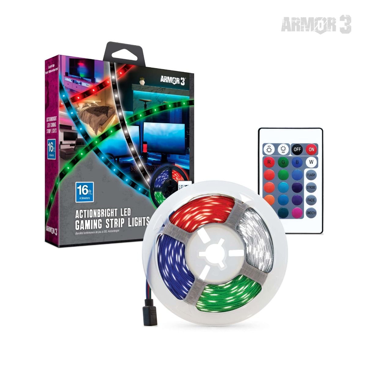 "ActionBright" LED Game Room Strip Lights (16 ft.) - Armor3